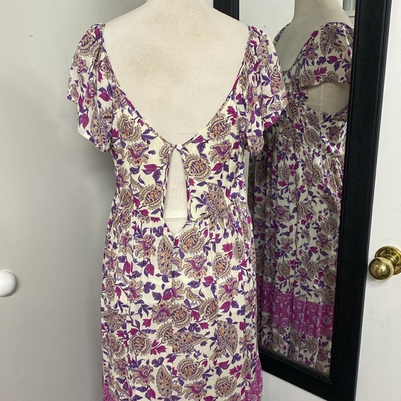BA&SH YSEE FLORAL MIDI DRESS FLUTTER CAP SLEEVE LAGOONLOOK GRANNYCORE  MAIDEN - Picture 17 of 17